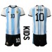 Argentina Lionel Messi #10 Dětské Oblečení Domácí Dres MS 2022 Krátkým Rukávem (+ trenýrky)